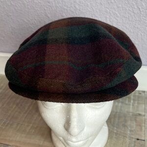 VTG Gottmann Cashmere Blend Plaid  Wool Flat Cap